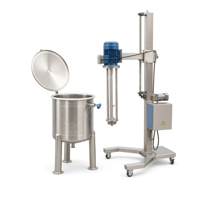 Portable Shampoo Cream High Shear Homogenizer Mixer with Hydraulic Lift - Image 2