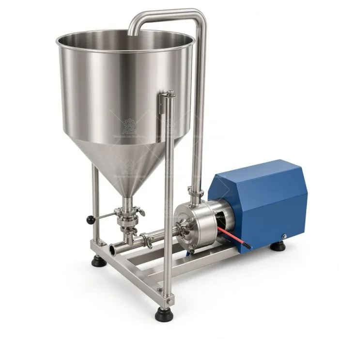 Single Stage Emulsifying Homogenizing Pump with Hopper for Dairy, Mayo, Xanthan - Image 4