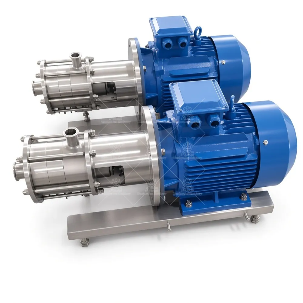 75KW Sanitary Single-Stage High Shear Emulsifying Pump with Belt Conveyor