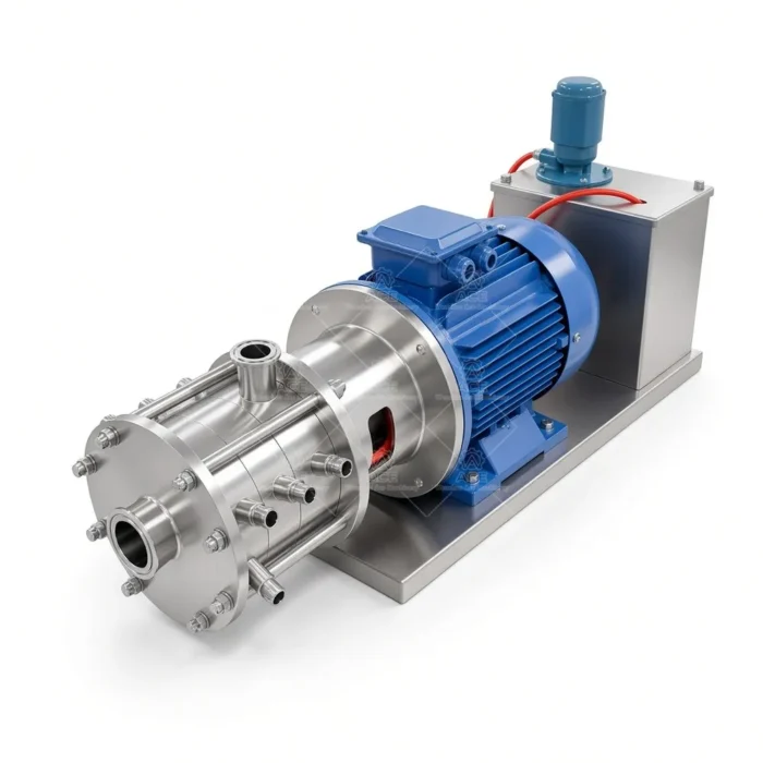 7.5kW 380V Inline High Shear Emulsifier Pump with VFD Control Box - Image 3