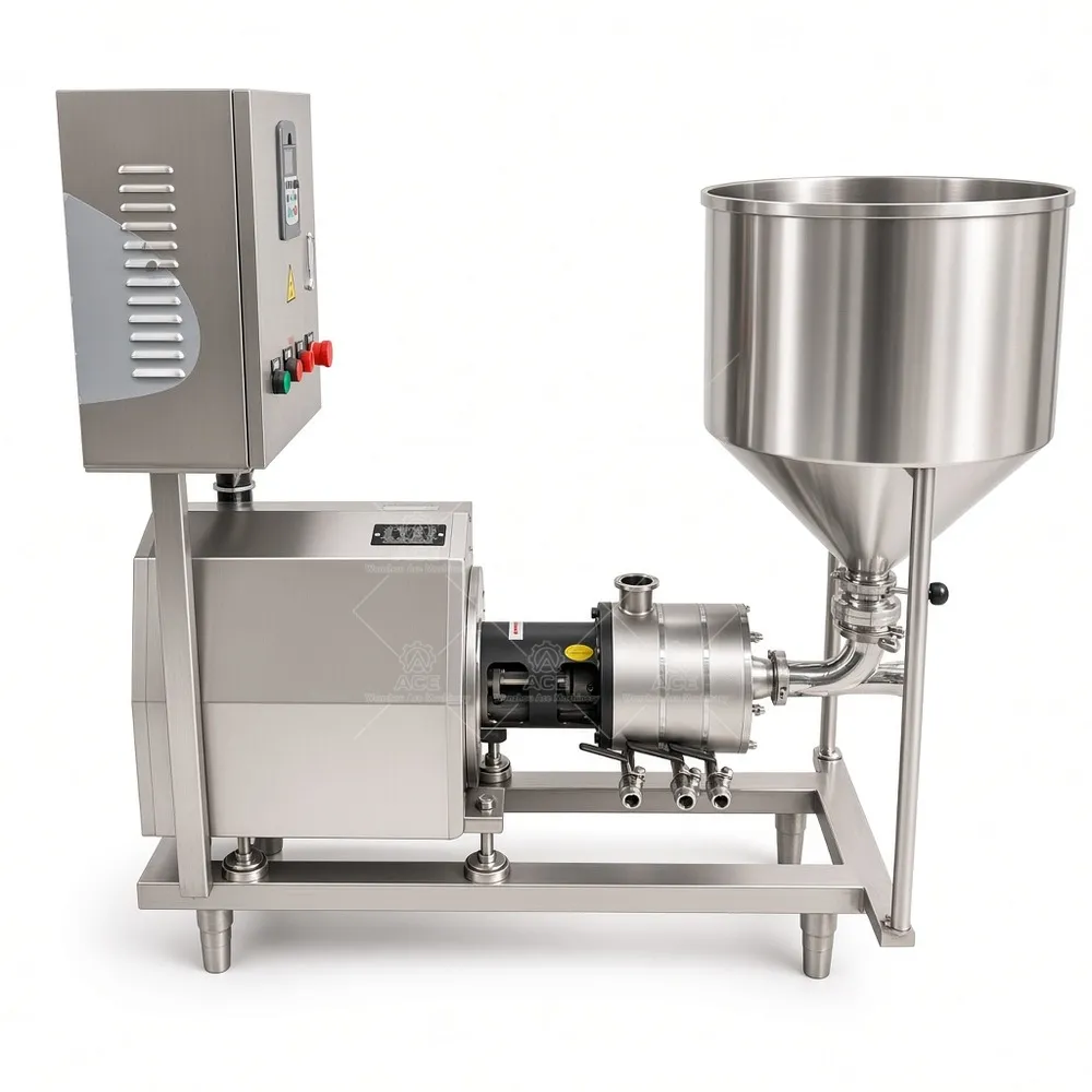 Omogeneizzatore mobile a 3 stadi ad alta taglio Pompa per emulsione liquido/polvere sanitaria