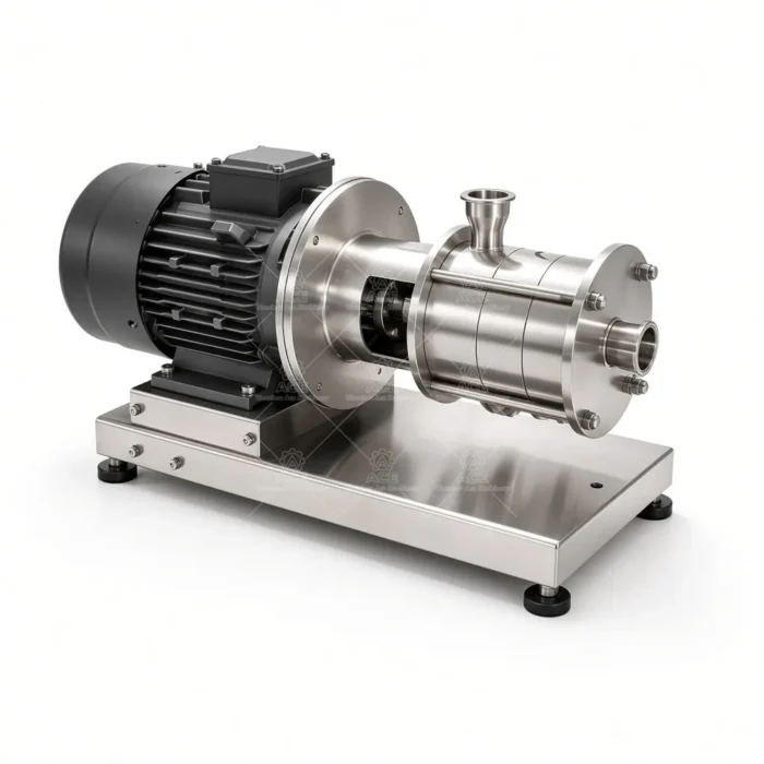 Pompa Emulsifier Dispersing Shear Tinggi Pipeline Inox 3HP untuk Makanan & Minuman - Gambar 6